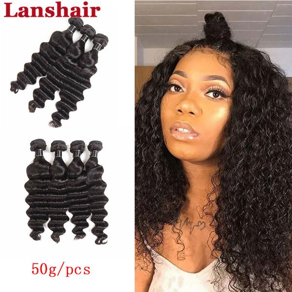 

new arrival brazilian indian virgin hair loose deep remy human hair extensions 50g/pcs peruvian malaysian indian loose deep double hair weft, Black