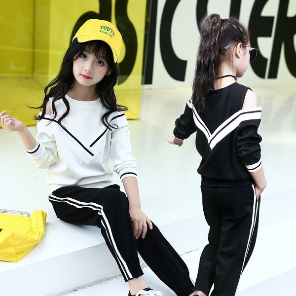 

rwblh 2020 boys' girls' school uniform 2020 set suits for men and women tide medium and large children cotton stripe v-word academ