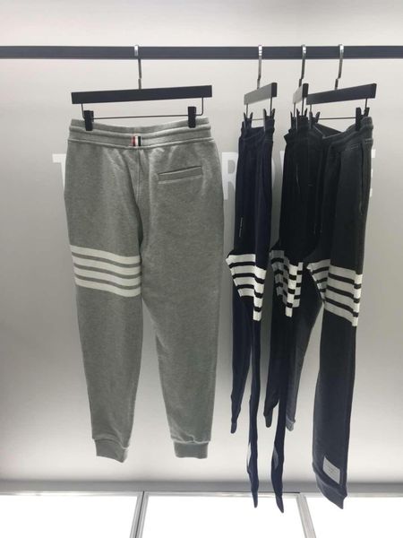 

19fw luxurious brand design thom tb long pants terry trousers all-match fashion hip-hop high streetwear cool sports browne trousers, Brown;gray