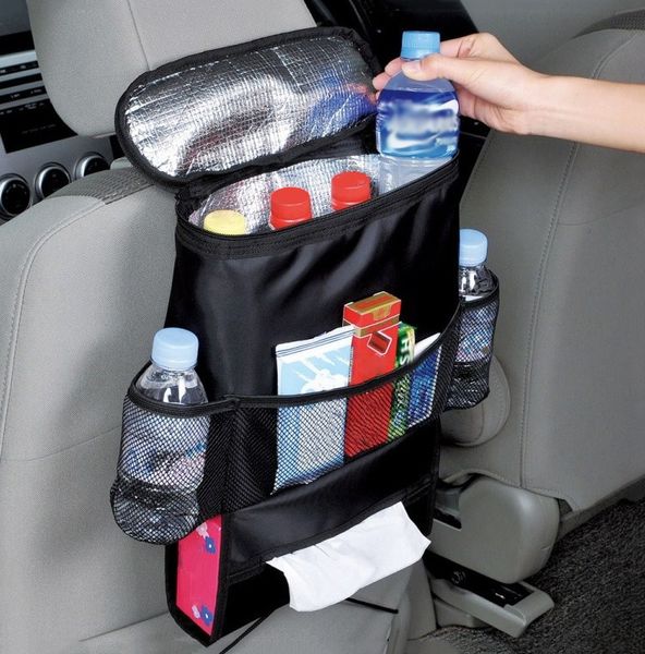 

new car auto seat back multipocket insulation storage bag organizer ice pack holder interior accessories stuff