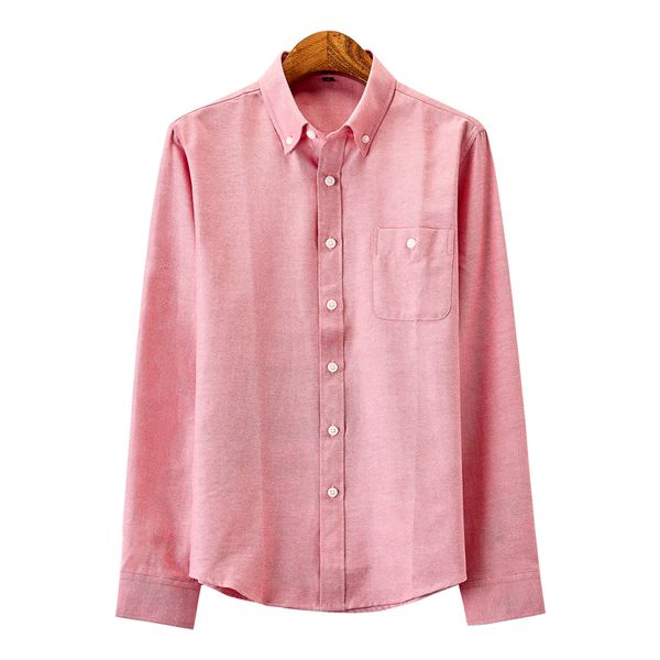 

long sleeve shirt men's fashionable oxford shirt men's casual long-sleeved slim mens shirts camisa masculina streetwear, White;black