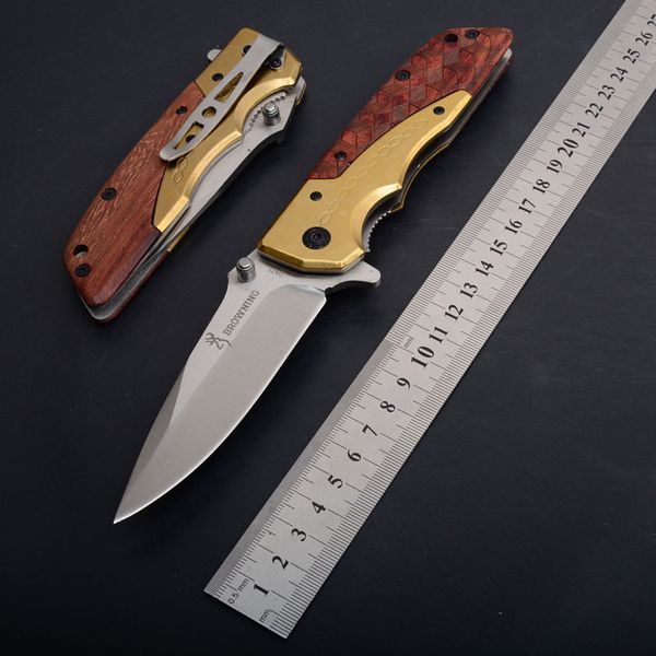 

High Hardness DA77 Browning Folding Blade Pocket Knife 57 HRC 5Cr15Mov Outdoor Survival Tactical Combat Camping Knife EDC Tool Wholesale