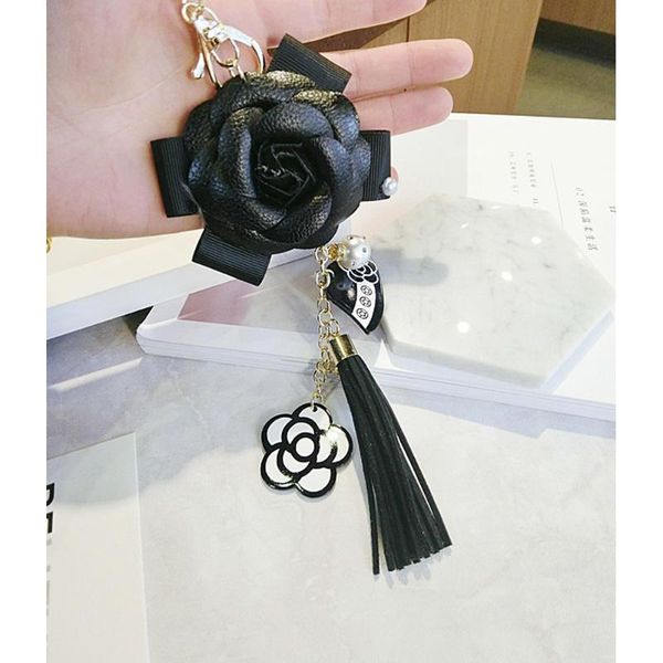 

black tassel keychain women car accessories for girls ladies key rings pearl bag charms jewelry cute mom gifts 2020 graduation, Silver