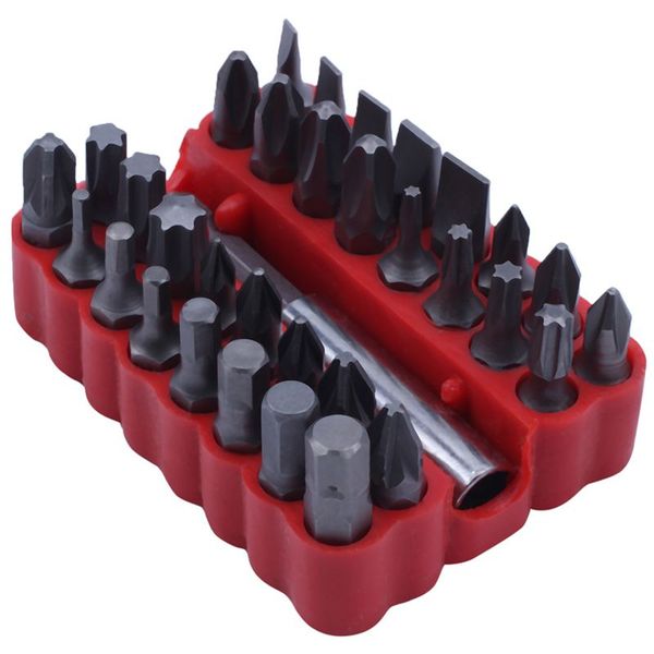 

33pcs pencil case screwdriver magnetic safety bit set magnetic stand star hex torx tamperproof