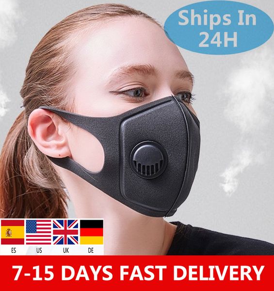 

in stock black designer face mask activated carbon filter insert can be washed reusable fashion air filter mouth masks earloop mask