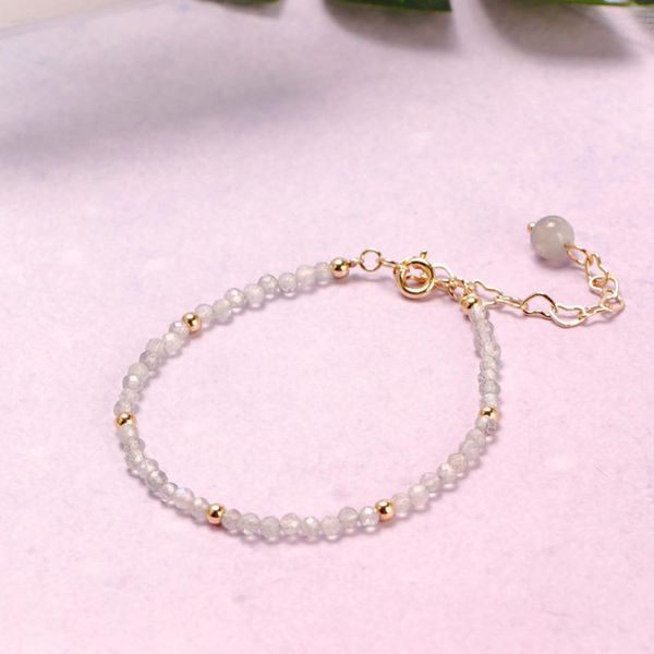 

simple personalized bracelet moonstone beaded bracelet female fashion plated golden bracelets in 925 silver women accessory, Black