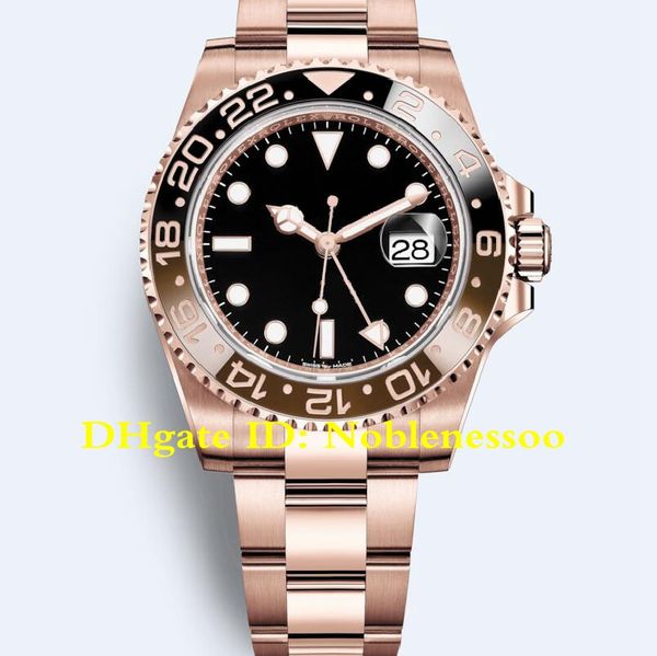 

12 color with box 2018 new style basel world luxury 40mm gmt 126710 blro 126710blro pepsi red blue asia 2813 movement automatic watches, Slivery;brown