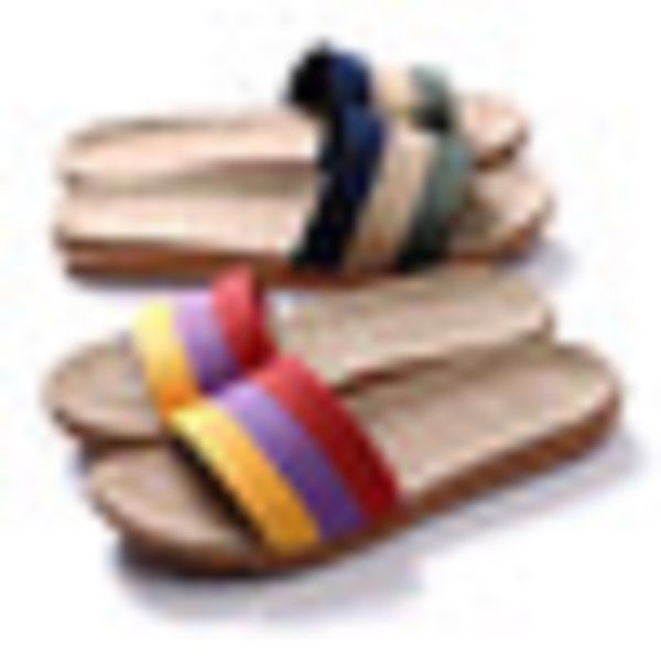 

suihyung summer льняной тапочки женщина мужчины повседневного белье слайды multi-стиль нескользящей eva главной тапочки крытая обувь женские