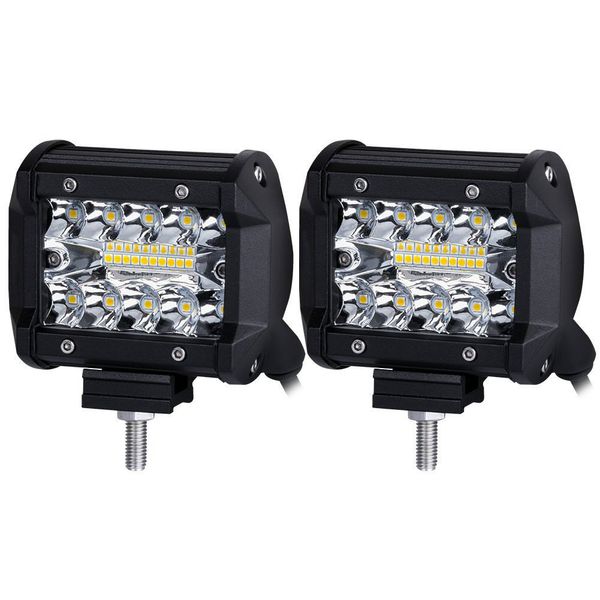 

2pcs 4 inch led bar led work light bar for driving offroad boat car tractor truck 4x4 suv atv 12v 24v rated 60w