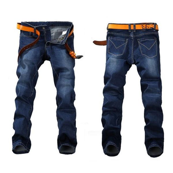 

торговая марка spring натяжные jeans плюс большой размер прямой джинсовой ткани men известные джинсы мужские дизайнерские джинсы 28-46, Blue
