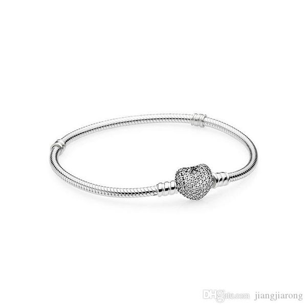 

new jewelry big brand pda bangle for love women and man snake bone chain with love buttons factory wholesale 925 silver sell jewelry, Golden;silver