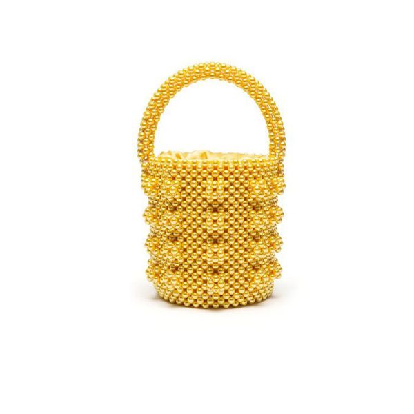 

pure hand-woven beaded bag 2019 new fashion pearl woven bag slung handbags women family brands