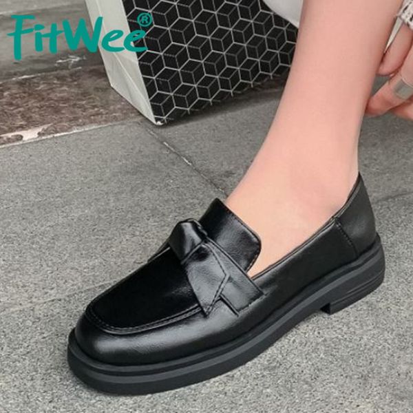 

fitwee size 29-46 women fashion pumps shoes popular platform heels shoes women sweet bowknot easy match round toe footwear, Black