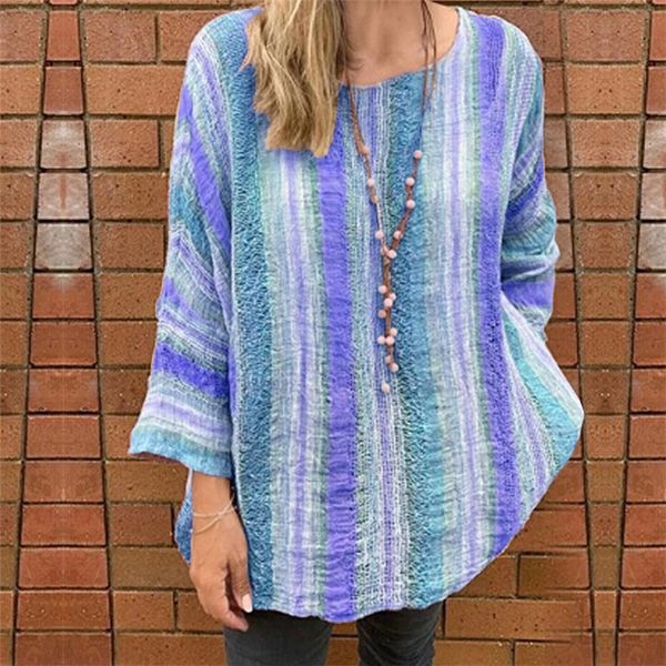 

женская красочные шифон tshirts лето дизайнер crew neck с длинным рукавом женский одежда мода стиль повседневная одежда, White