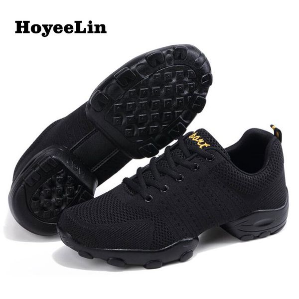 

hoyeelin mesh jazz shoes men's modern soft outsole dance sneakers breathable dancing fitness training shoes