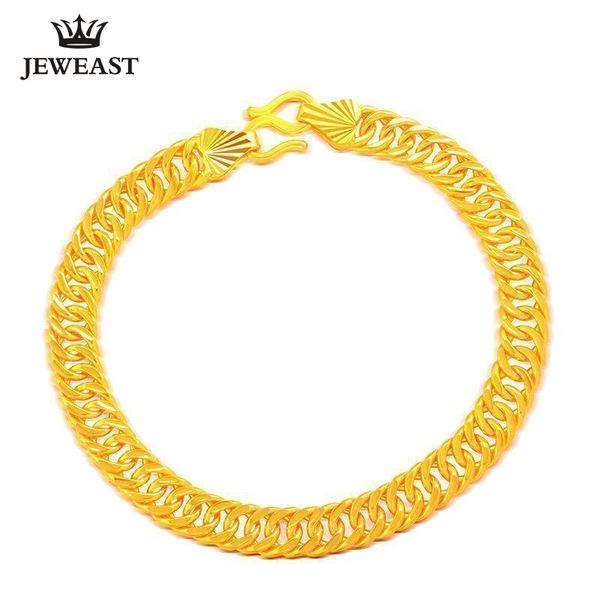 

xx24k pure gold bracelet real 999 solid gold bangle custom made men's gift trendy classic cowboy chain jewelry sell new 2018, Golden;silver