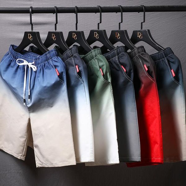 

outdoor cotton shorts men's beach pants fashion loose casual simple label five-point sport shorts men summer cool pants fy9116, Brown;gray