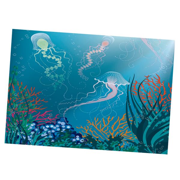

3d aquarium landscape decorative poster fish tank wall background