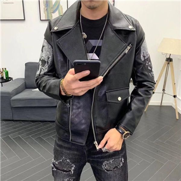 

2019 new men's long sleeve jacket jb19925d12, Black;brown
