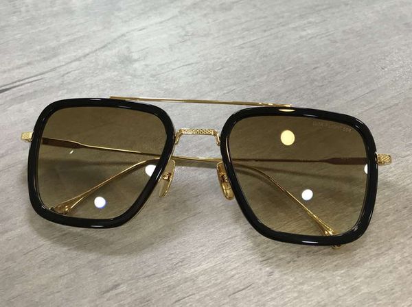 

gold/black square sunglasses brown shaded sun glasses men square sunglasses glasses eyewear sahdes new with box, White;black