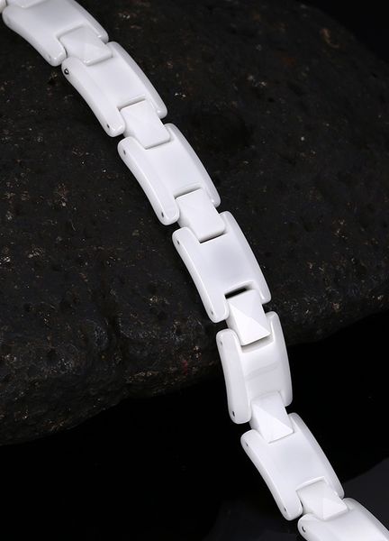 

white color ceramic bracelets for women black hematite charm female bangles bracelets ladies, Golden;silver