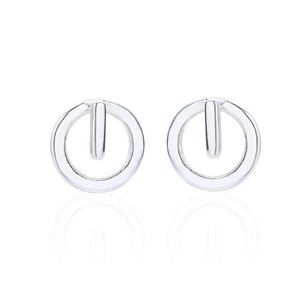 

hypoallergenic sterling silver 925 simple geometric round earrings temperament ladies luxury designer jewelry earrings 6-7197