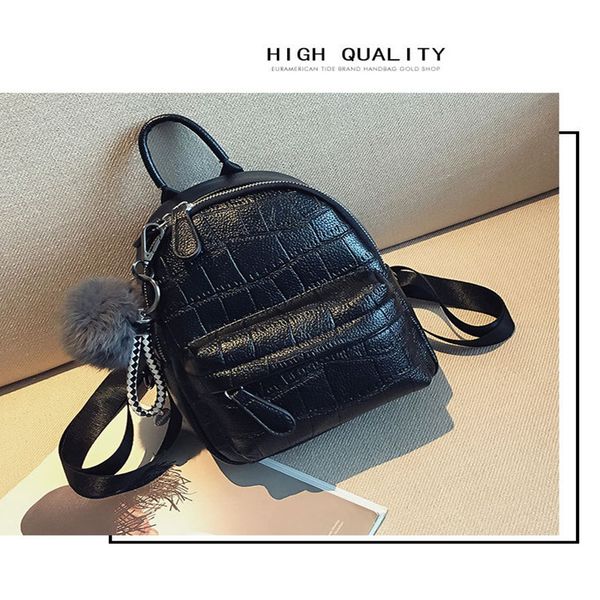 

women's shoulder bag classic versatile backpack 2020 school bag solid zipper mini women's summer backpack handbag