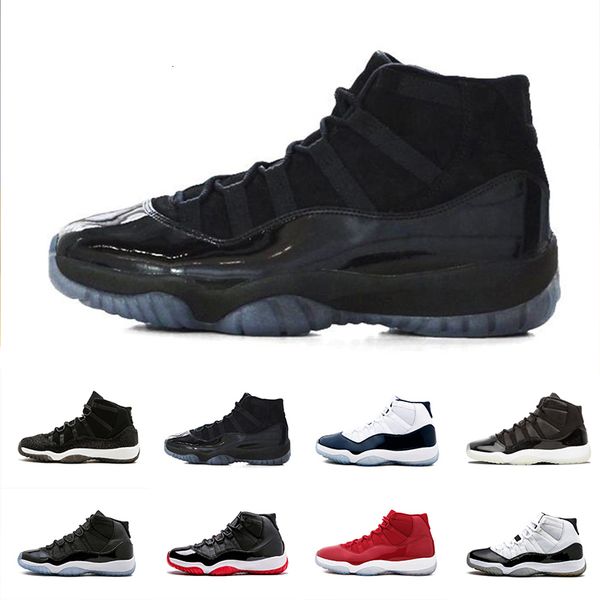 

black out prom night 11 midnight navy blue 11s gym red basketball shoes bred concord men women sports sneakers size 36-47