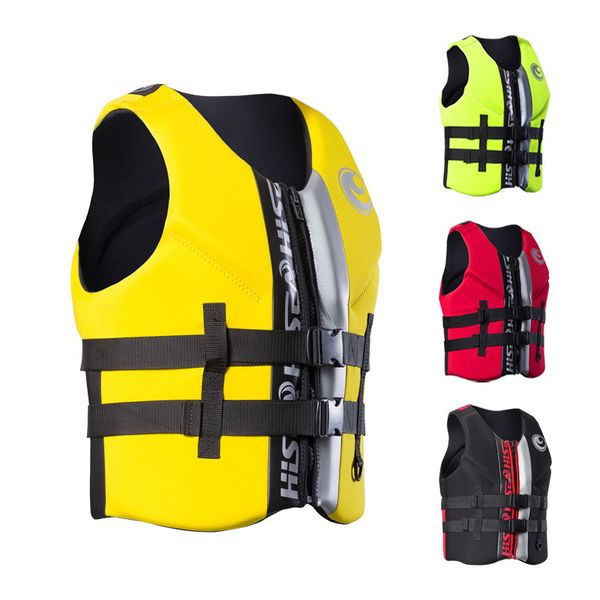 

hisea life jacket buoyancy waistcoat lifesaving vest neoprene+epe cotton life vest swimming safety survival
