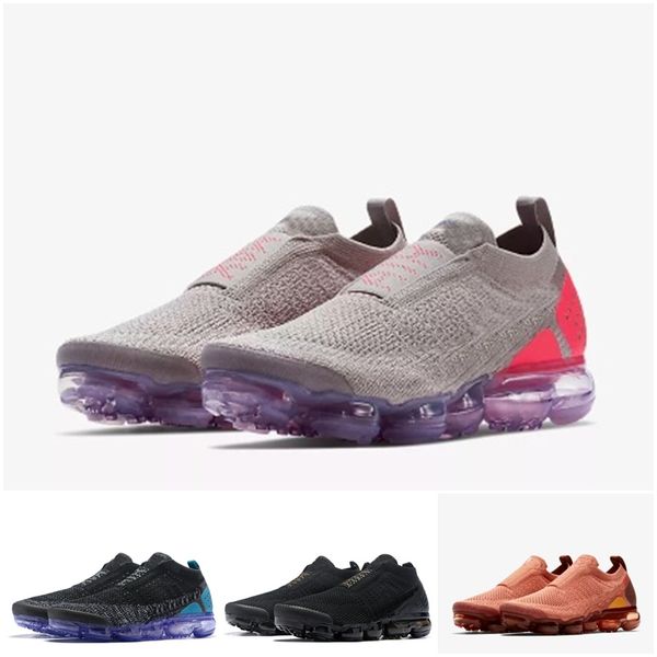 

2019 chaussures moc 2 2.0 casual shoes triple black mens women sneakers fly white knit air cushion trainers zapatos size 36-45