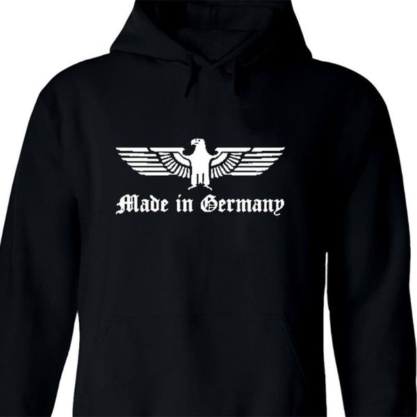 

сделано в германии толстовка с капюшоном / reichsadler / ultras байкер рокер повседневные топы мужчины толстовка sweatershirt, Black