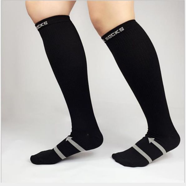 

compressed socks running male and female marathon riding outdoor pressure socks sports socks, Black