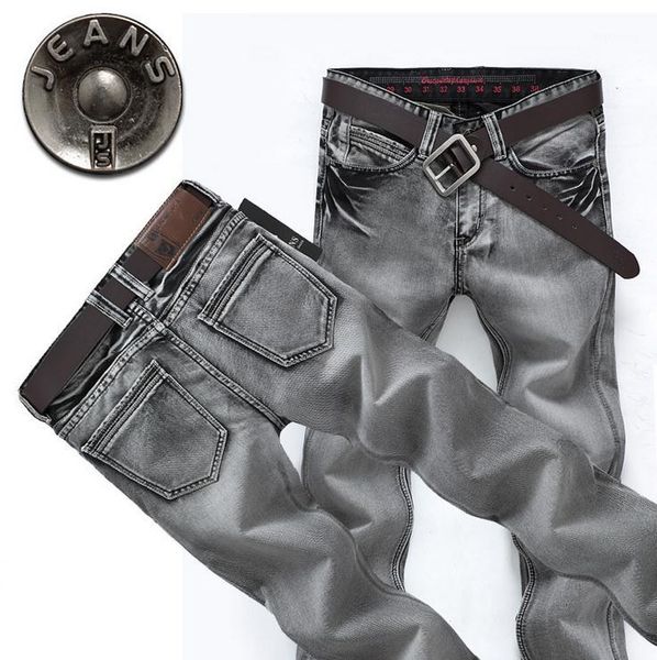 

2019 indoor designer men's denim trousers homme motorcycle jeans vintage denim dark grey men hip hop pants1, Blue
