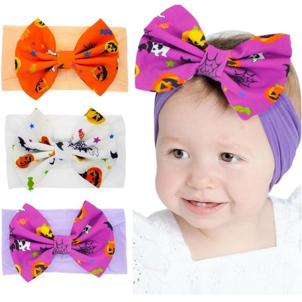 

симпатичные оголовье ребенок детей hairbands для детей хэллоуиной лук упругого кольца волос мальчик девочек оголовье печатающей головка hoop, Slivery;white