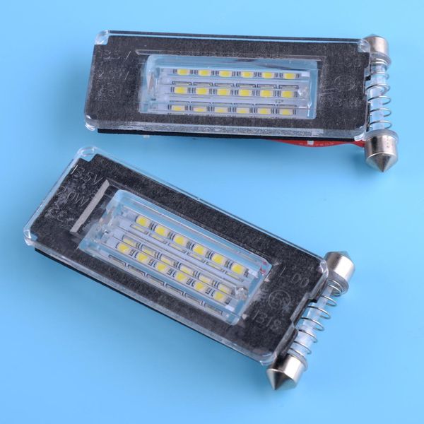 

dwcx 2pcs error white 18 led car license plate light for mini cooper r56 r57 r58 r59 2006-2009 2010 2011 2012 2013 2014