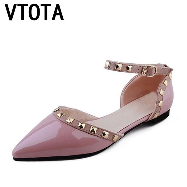 

vtota women sandals wedding shoes women open toes sandalias mujer buckle rivet black white women sweet summer shoes g24 y200702