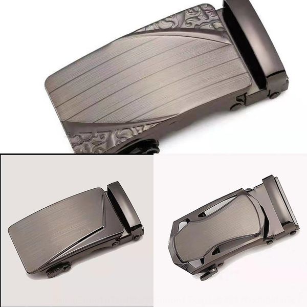 

automatic tin men's leather head pants accessory leather pants belt belt buckle 4.0cm3.5cm buckle accessories, Slivery;black