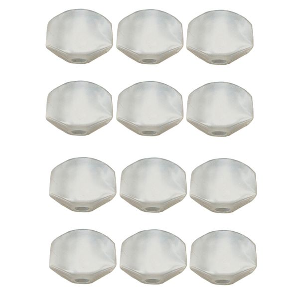 

12 pcs white guitar tuning pegs keys button tuners machine heads, premium plastic