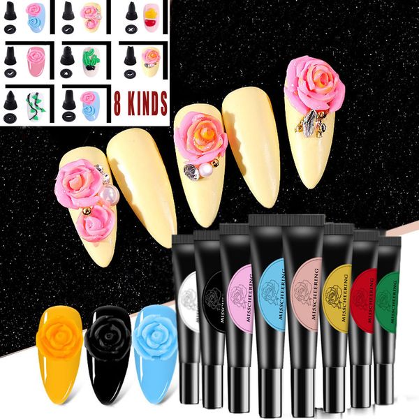 

new fashion misscheering 3dthree-dimensional carved plastic painted manicurist quickly nail beauty maquiagem drop shipping, Red;pink