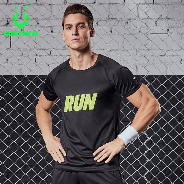

2020 men running t shirt quick dry fitness short sleeve training clothes gym soccer jersey letter sports shirts muscle tees, Black;blue