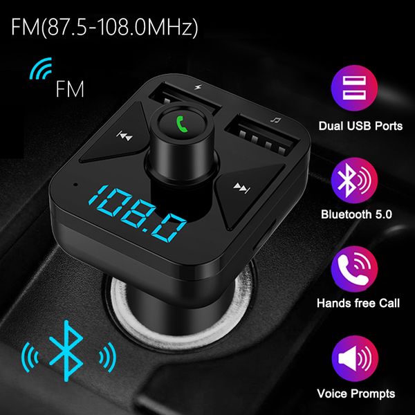 

jinerta wireless bluetooth car kit fm transmitter modulator handscar kit audio radio music mp3 player usb charger for phone