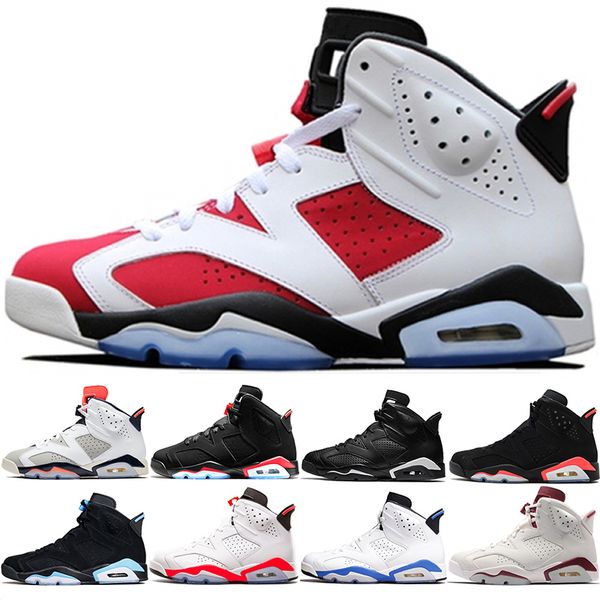 

2019 black infrared 6s men basketball shoes 6 tinker unc black cat carmine gatorade toro maroon athletic trainer sport sneaker ing, White;red