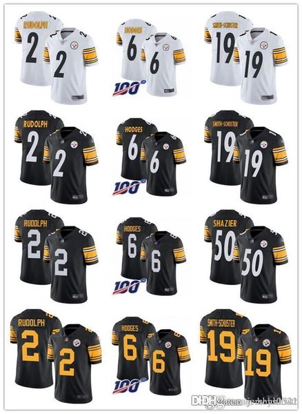 

men women youth pittsburgh steelers 19 juju smith-schuster 6 devlin hodges 2 mason rudolph football jerseys, Black;red