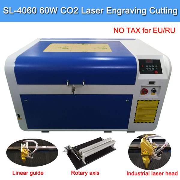 

tax to eu selling 4060 60w laser cutter co2 laser engraving machine for wood acrylic rubber