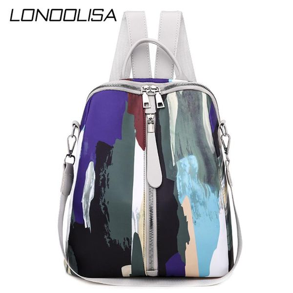 

bags for women 2020 new style casual fashion contrasting color backpack oxford cloth large capacity multifunction bag sac a main