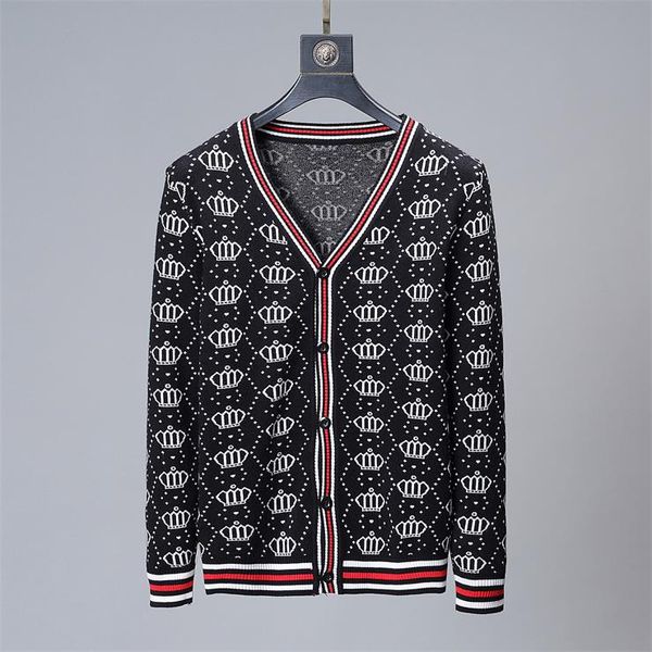 

новый 2020 мужская высокого класса дизайн свитер пуловер бренд мужской свитер трикотаж с длинными рукавами дизайн свитер зима мужская одежда, White;black