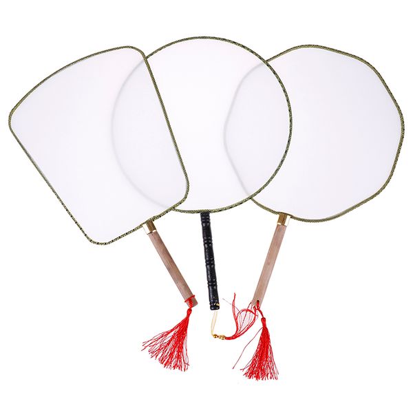 

blank children's drawing fan children's diy handmade painting palace fan round fan kindergarten puzzle art painting materials
