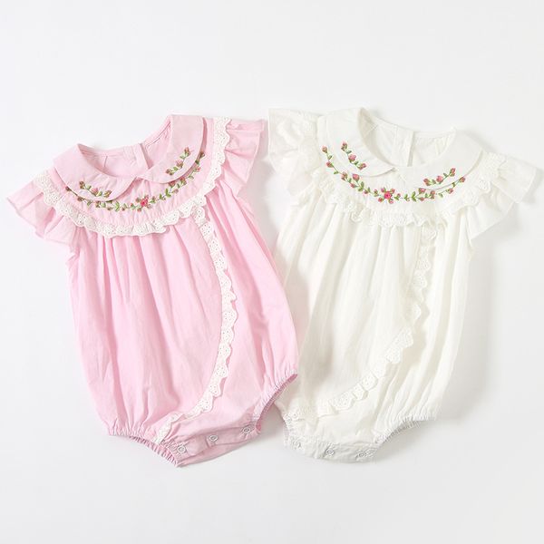 

2020 baby flower print bodysuits summer, Blue
