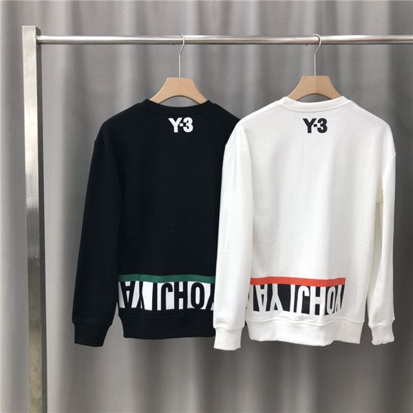 

19aw luxurious brand design y-3 hoodie long sleeve crewneck sweater sweatshirt fashion y3 letter print pullover hoodie outdoor sweatshirt, Gray;blue