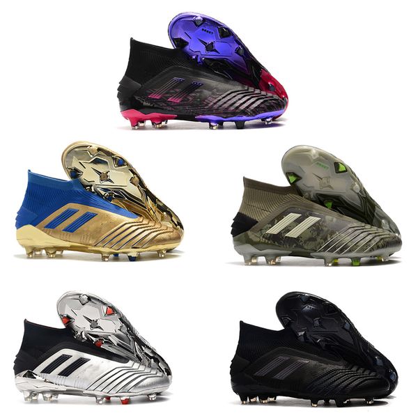 

predator 19+ 19.1 fg pp paul pogba season 6 encryption code new mens boys soccer football shoes 19+x cleats boots size 39-45, Black